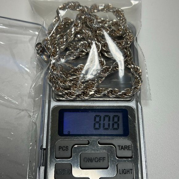 AGI ITALY Men's Rope Chain Real Solid 925 Sterling Silver Necklace 6mm 30" ITALY - Picture 15 of 15